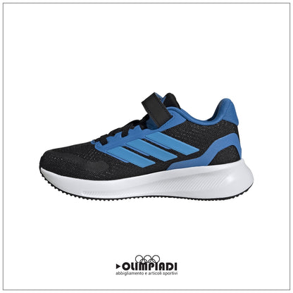 Scarpe Adidas Runfalcon 5 EL K - JP9399 Nero/Azzurro | Ragazzo