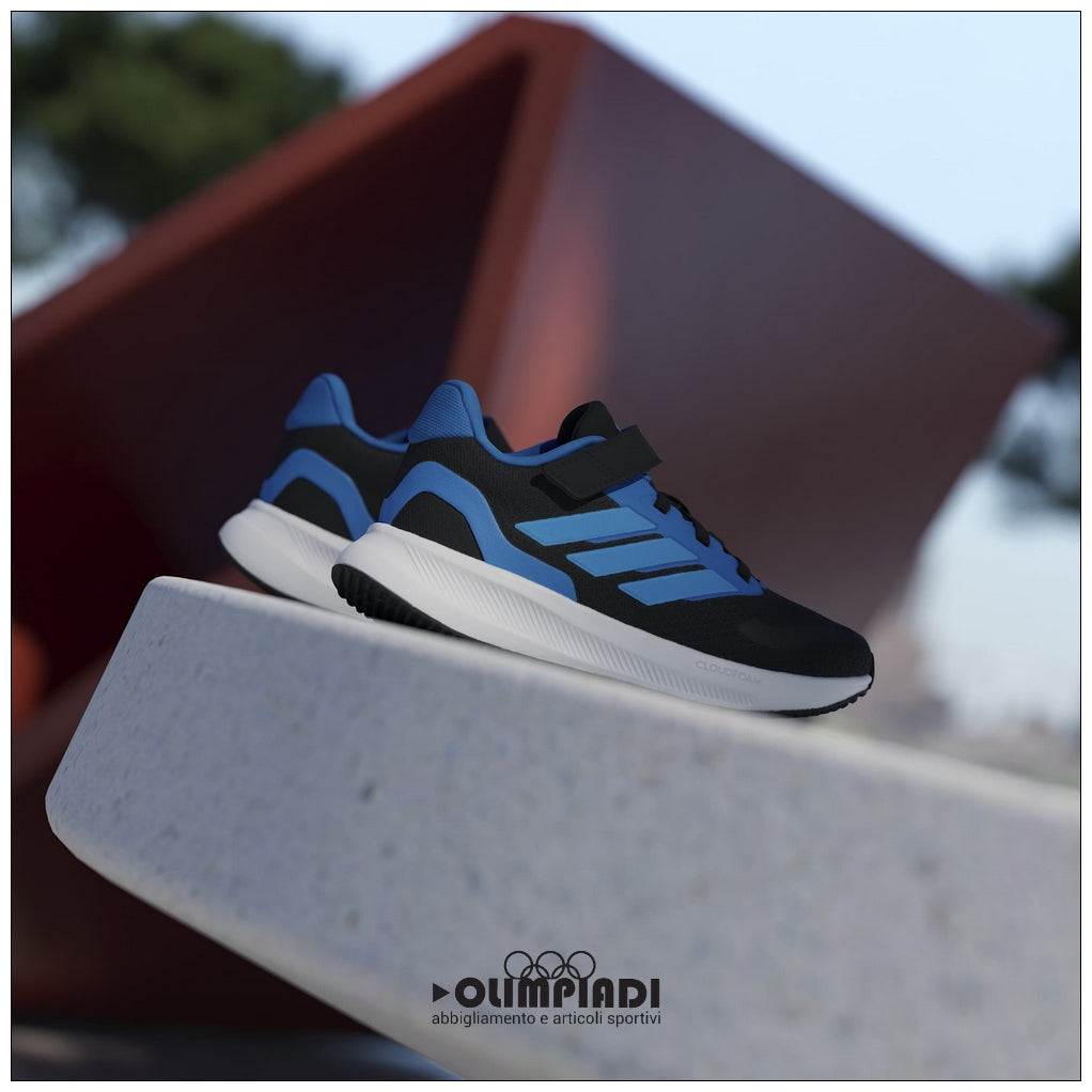 Scarpe Adidas Runfalcon 5 EL K - JP9399 Nero/Azzurro | Ragazzo