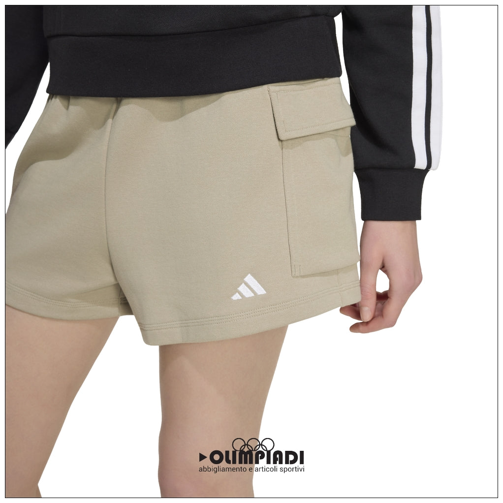 Pantaloncini Cargo Adidas W SL FT SHO Donna - KC5255 Beige