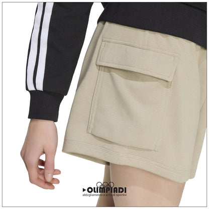 Pantaloncini Cargo Adidas W SL FT SHO Donna - KC5255 Beige