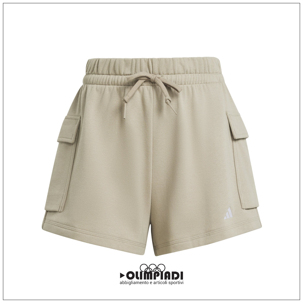 Pantaloncini Cargo Adidas W SL FT SHO Donna - KC5255 Beige