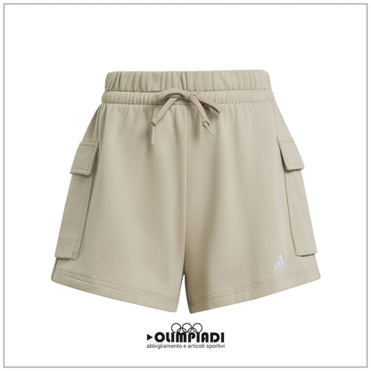 Pantaloncini Cargo Adidas W SL FT SHO Donna - KC5255 Beige
