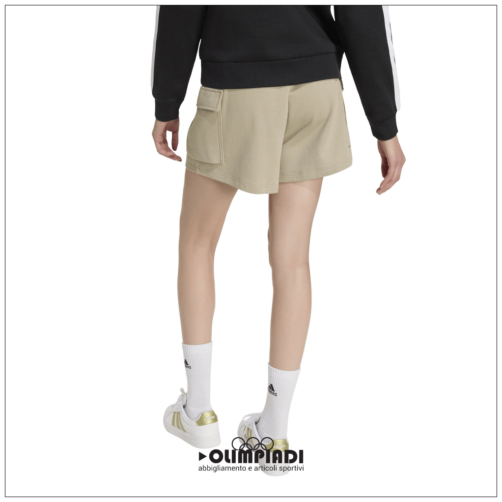 Pantaloncini Cargo Adidas W SL FT SHO Donna - KC5255 Beige