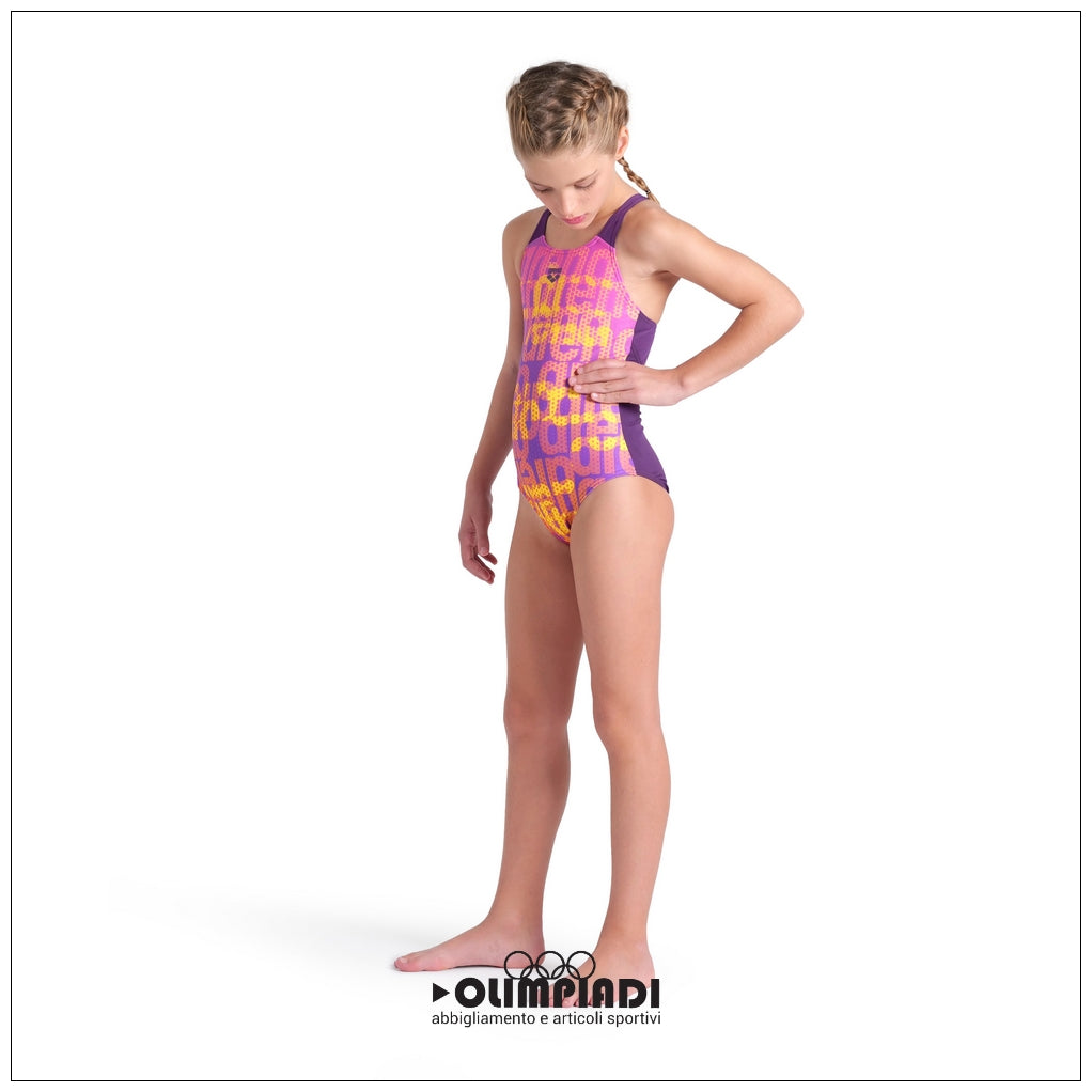 Costume Intero Bambina Arena Multi Colours V Back - 009007-909