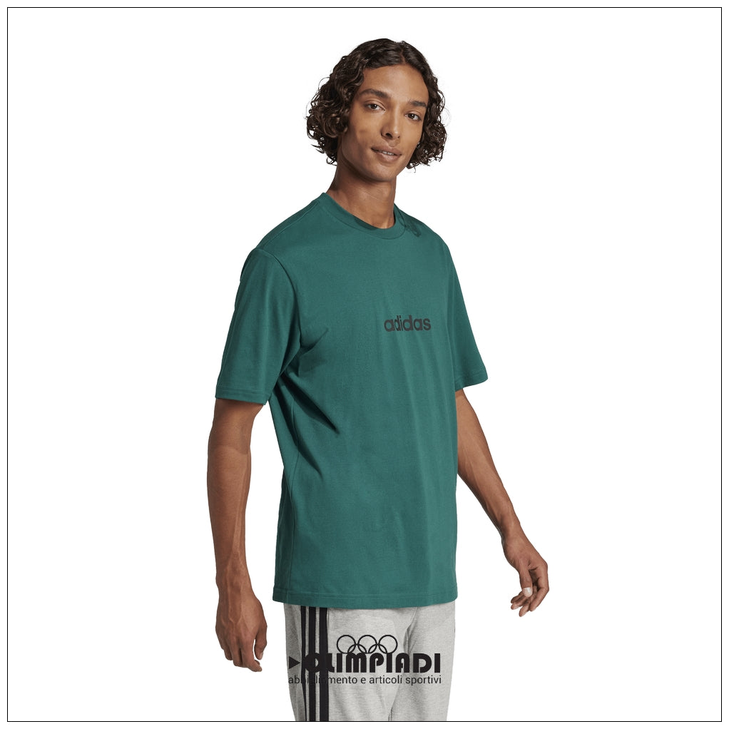 T-Shirt Uomo Adidas Linear Single Jersey - JE8997 | Verde