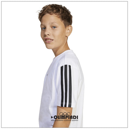 T-Shirt Bambino Ragazzo Adidas 3-Stripes - JD6488