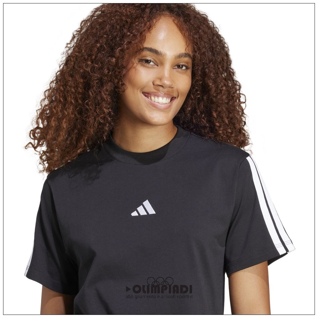 T-Shirt Donna Adidas 3-Stripes Single Jersey - JM2393