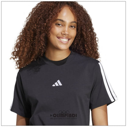 T-Shirt Donna Adidas 3-Stripes Single Jersey - JM2393