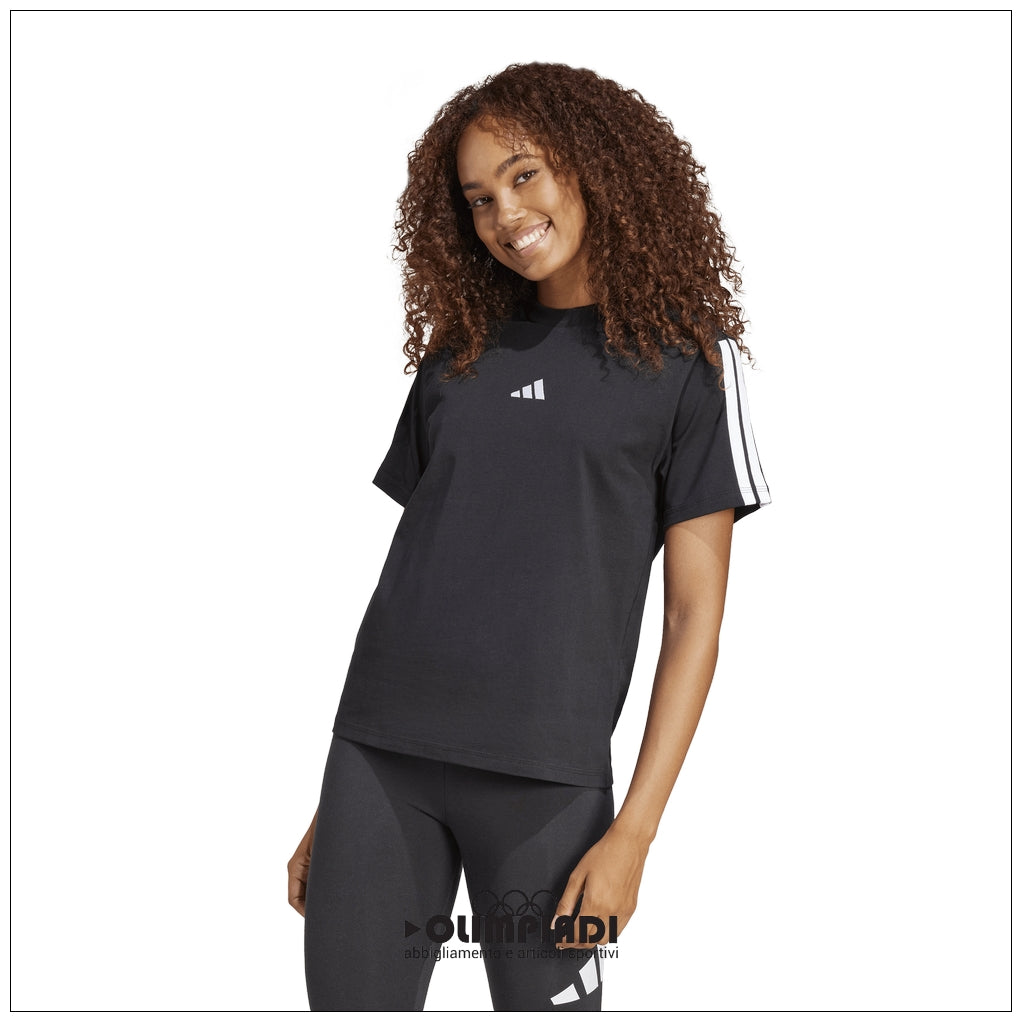 T-Shirt Donna Adidas 3-Stripes Single Jersey - JM2393