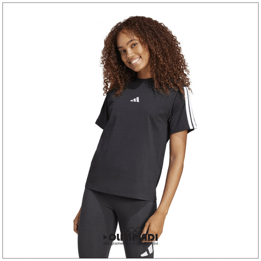 T-Shirt Donna Adidas 3-Stripes Single Jersey - JM2393