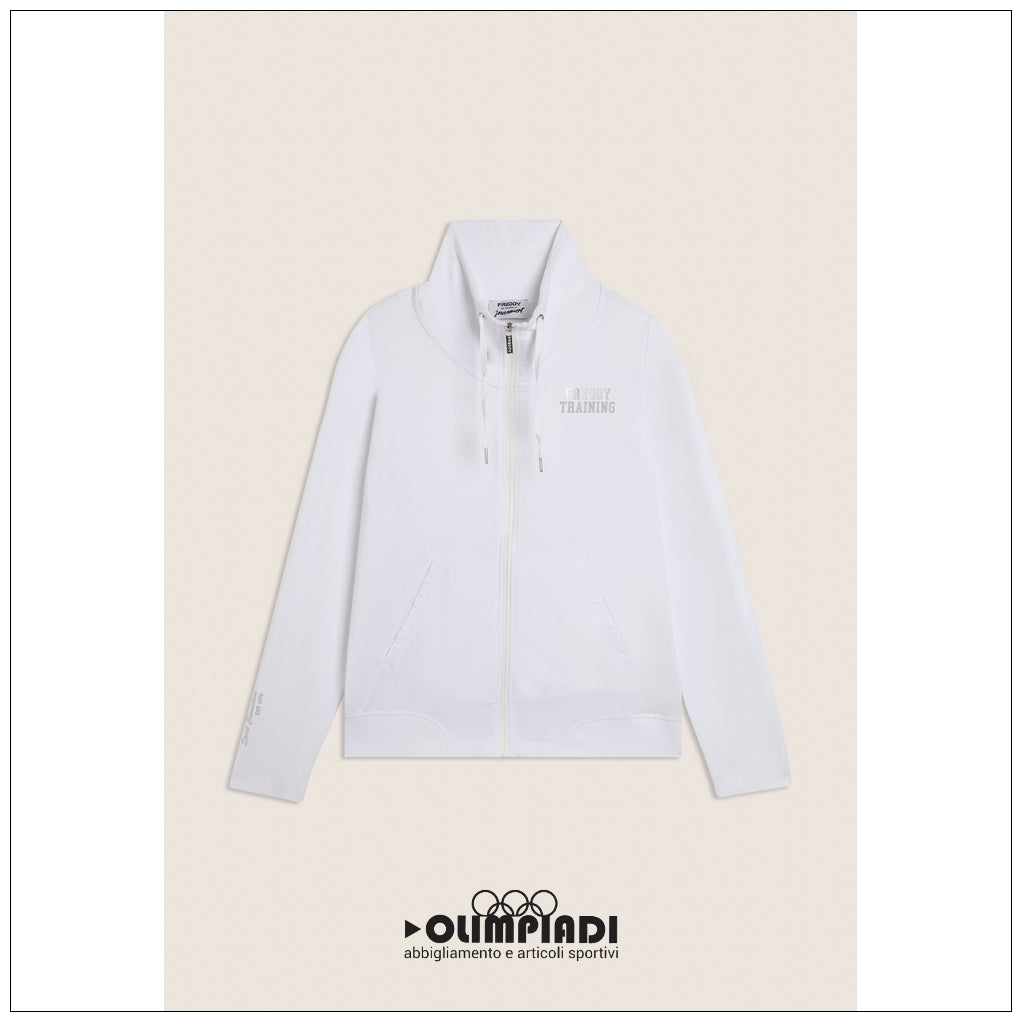 Giacca con Zip Donna Freddy - F26W50S2 | Bianco
