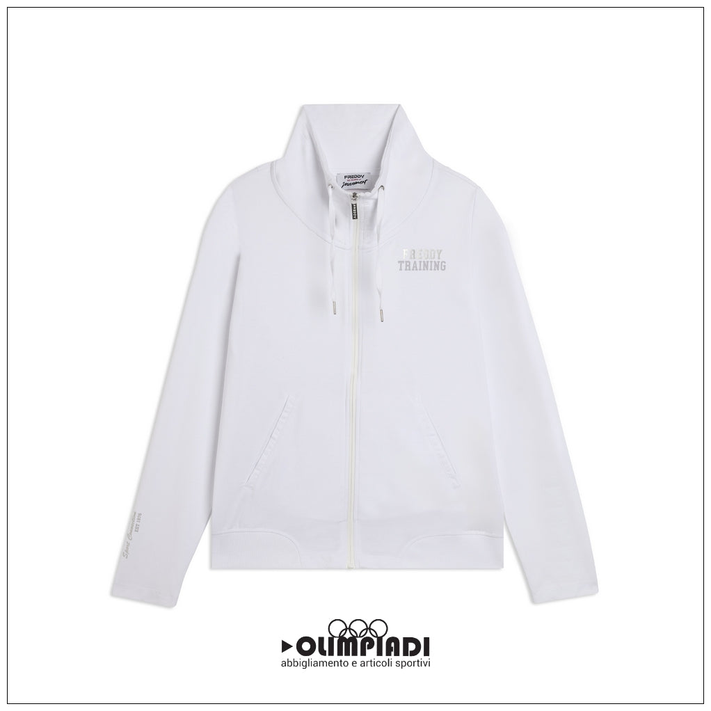 Giacca con Zip Donna Freddy - F26W50S2 | Bianco