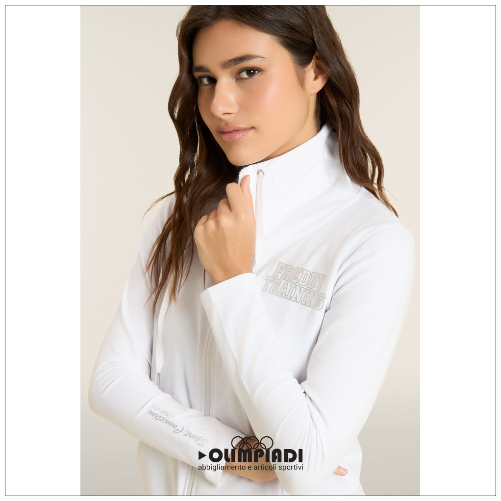 Giacca con Zip Donna Freddy - F26W50S2 | Bianco