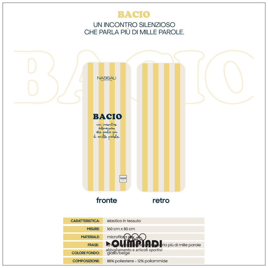 Telo Mare Nassau Microfibra - Bacio | Giallo e Beige