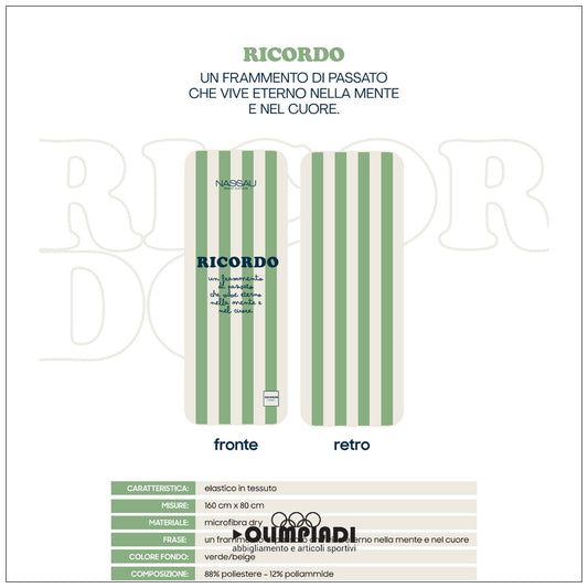 Telo Mare Nassau Microfibra - Ricordo | Verde e Beige