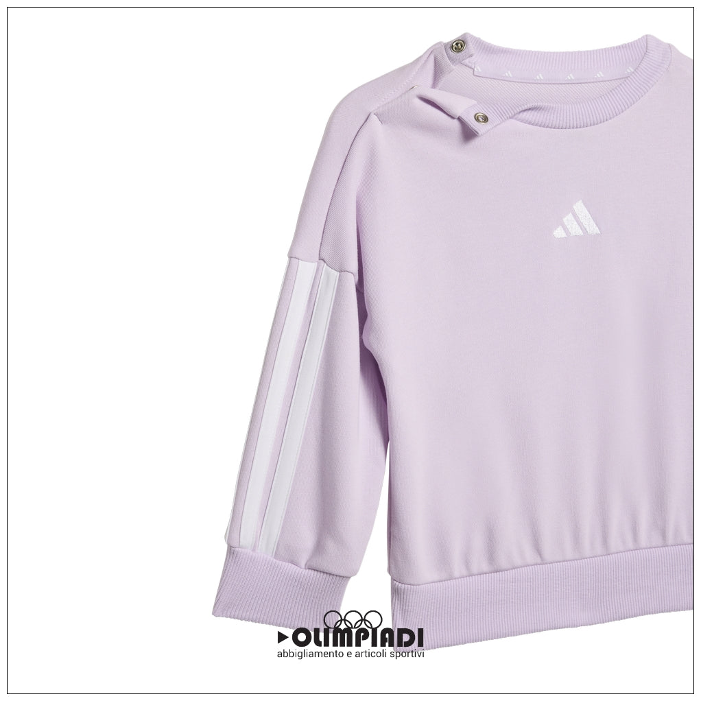 Tuta Neonato/Bambina Adidas 3-Stripes French Terry - KC6152 | Lilla