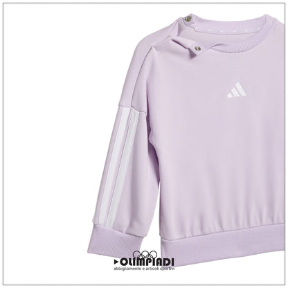Tuta Neonato/Bambina Adidas 3-Stripes French Terry - KC6152 | Lilla