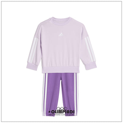 Tuta Neonato/Bambina Adidas 3-Stripes French Terry - KC6152 | Lilla