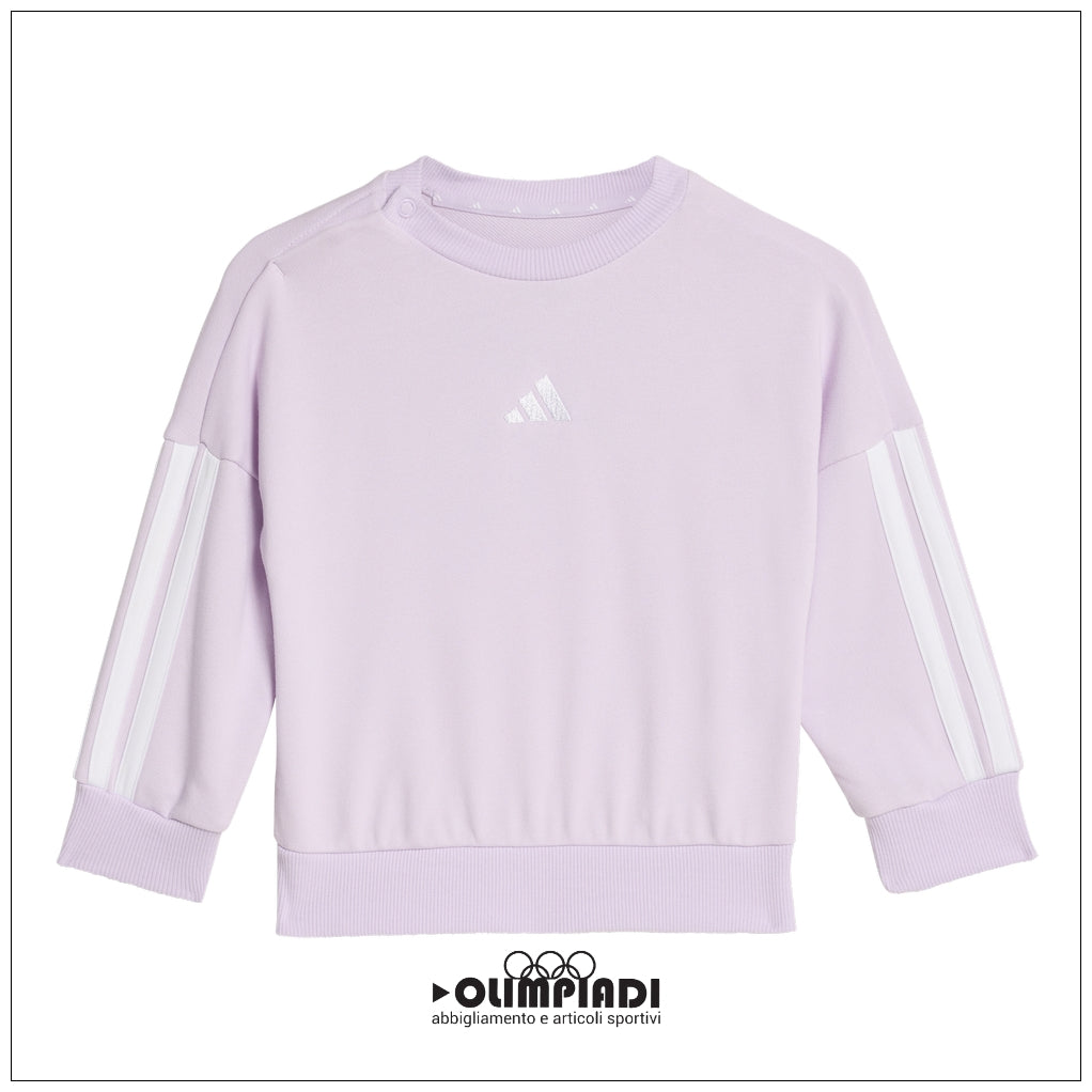 Tuta Neonato/Bambina Adidas 3-Stripes French Terry - KC6152 | Lilla