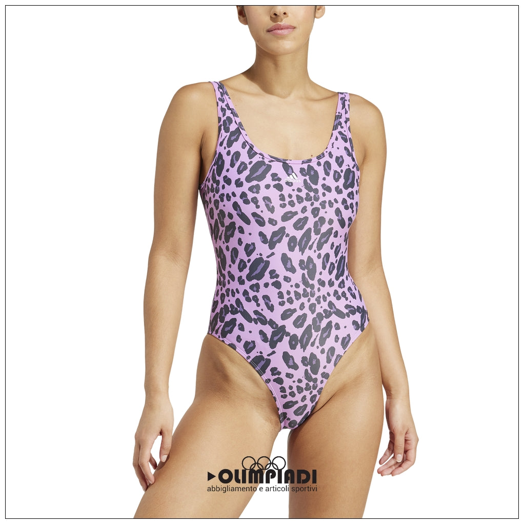 Costume Intero Donna Adidas Print U-Back - IM6164 | Viola