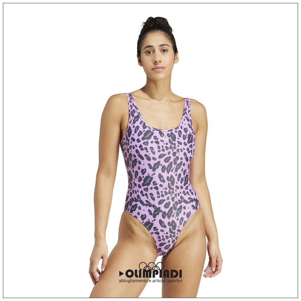 Costume Intero Donna Adidas Print U-Back - IM6164 | Viola