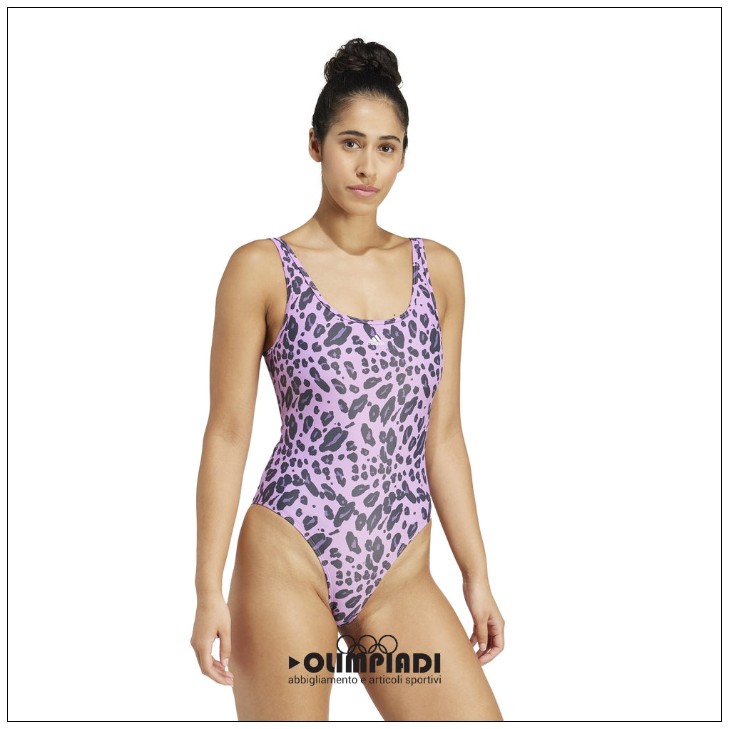 Costume Intero Donna Adidas Print U-Back - IM6164 | Viola