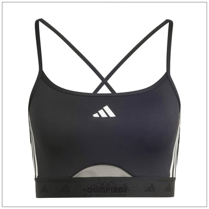 Top Sportivo Donna Adidas Hyperglam Bralette - IS4491 | Nero