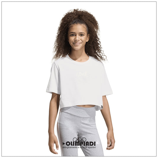 T-Shirt Ragazza Adidas Glam Tee - KA2972 | Bianco