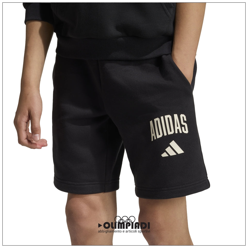 Pantaloncini Ragazzo Adidas French Terry Shorts - KS5522 | Nero