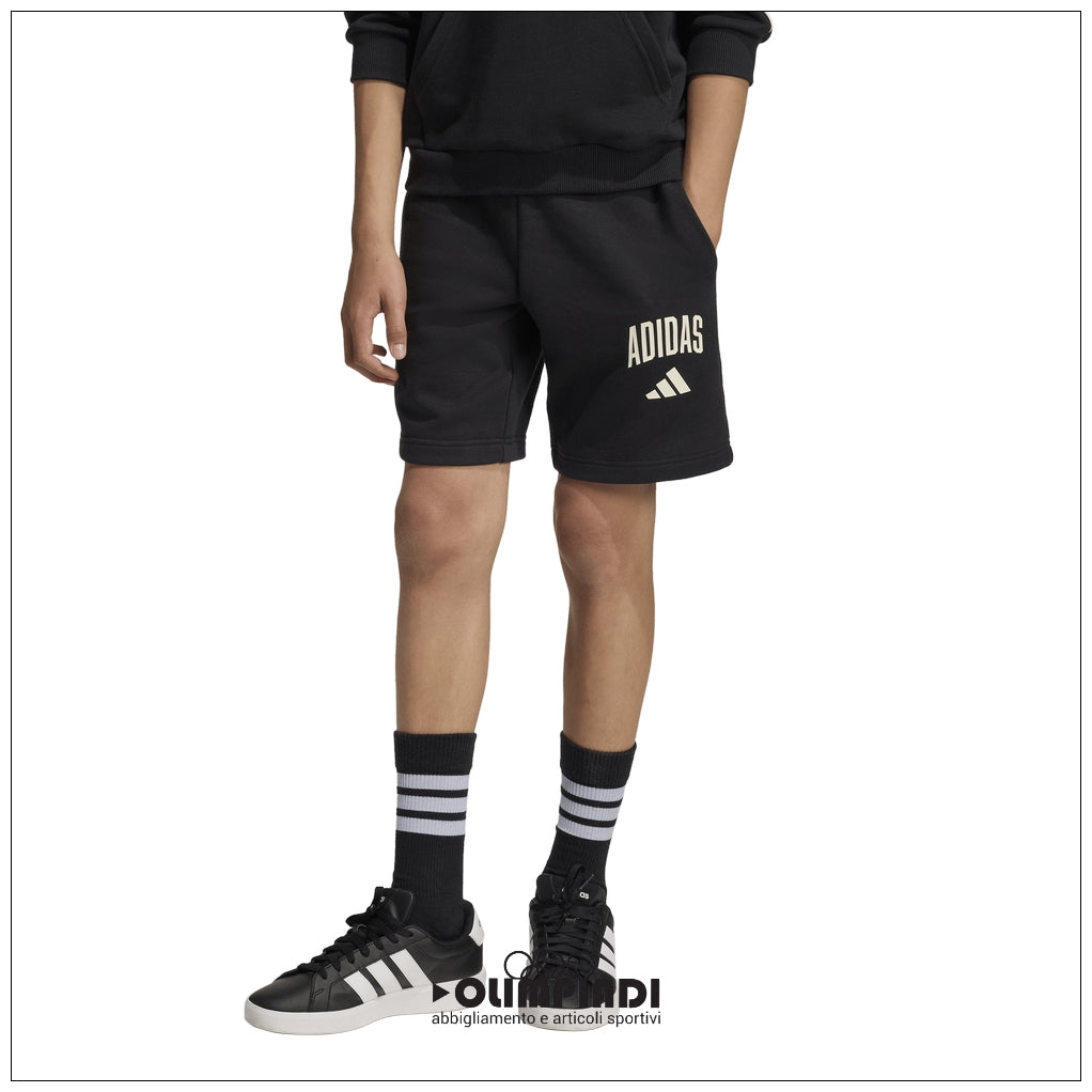 Pantaloncini Ragazzo Adidas French Terry Shorts - KS5522 | Nero