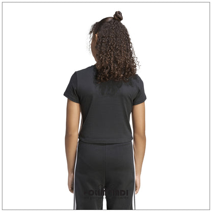 T-Shirt Ragazza Adidas 3-Stripes Baby Tee - JZ1211 | Nero