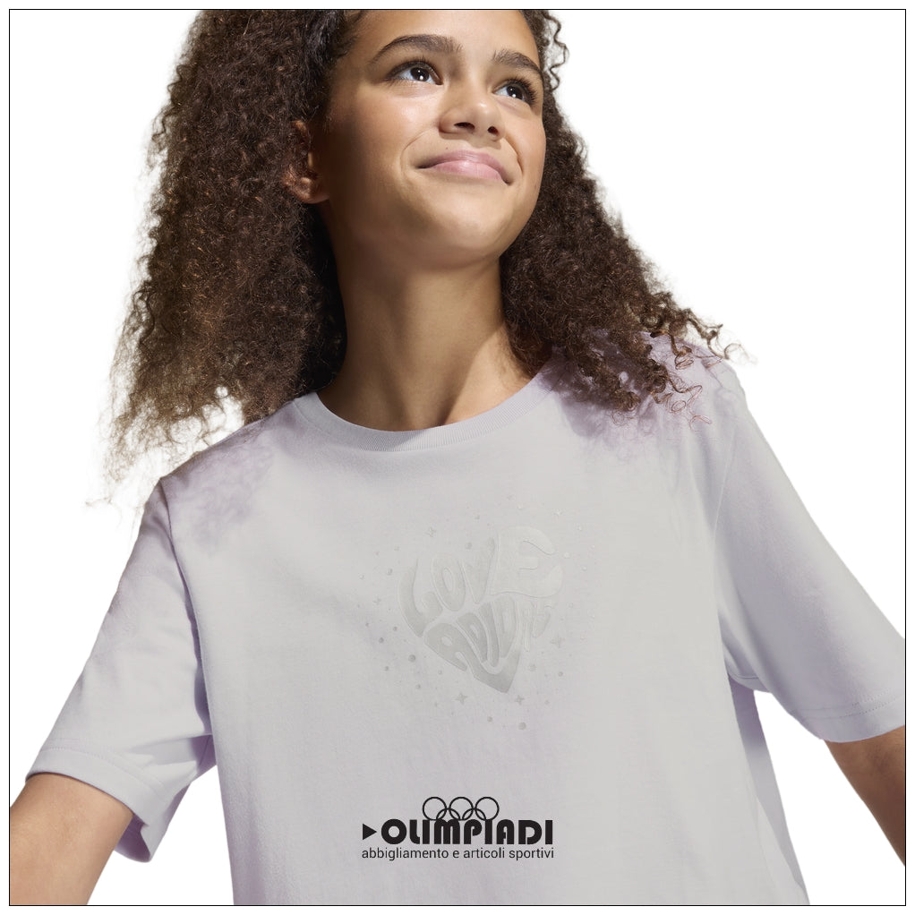 T-Shirt Ragazza Adidas Glam Tee - KA2971 | Lilla (Ice Lavender)