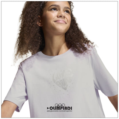 T-Shirt Ragazza Adidas Glam Tee - KA2971 | Lilla (Ice Lavender)