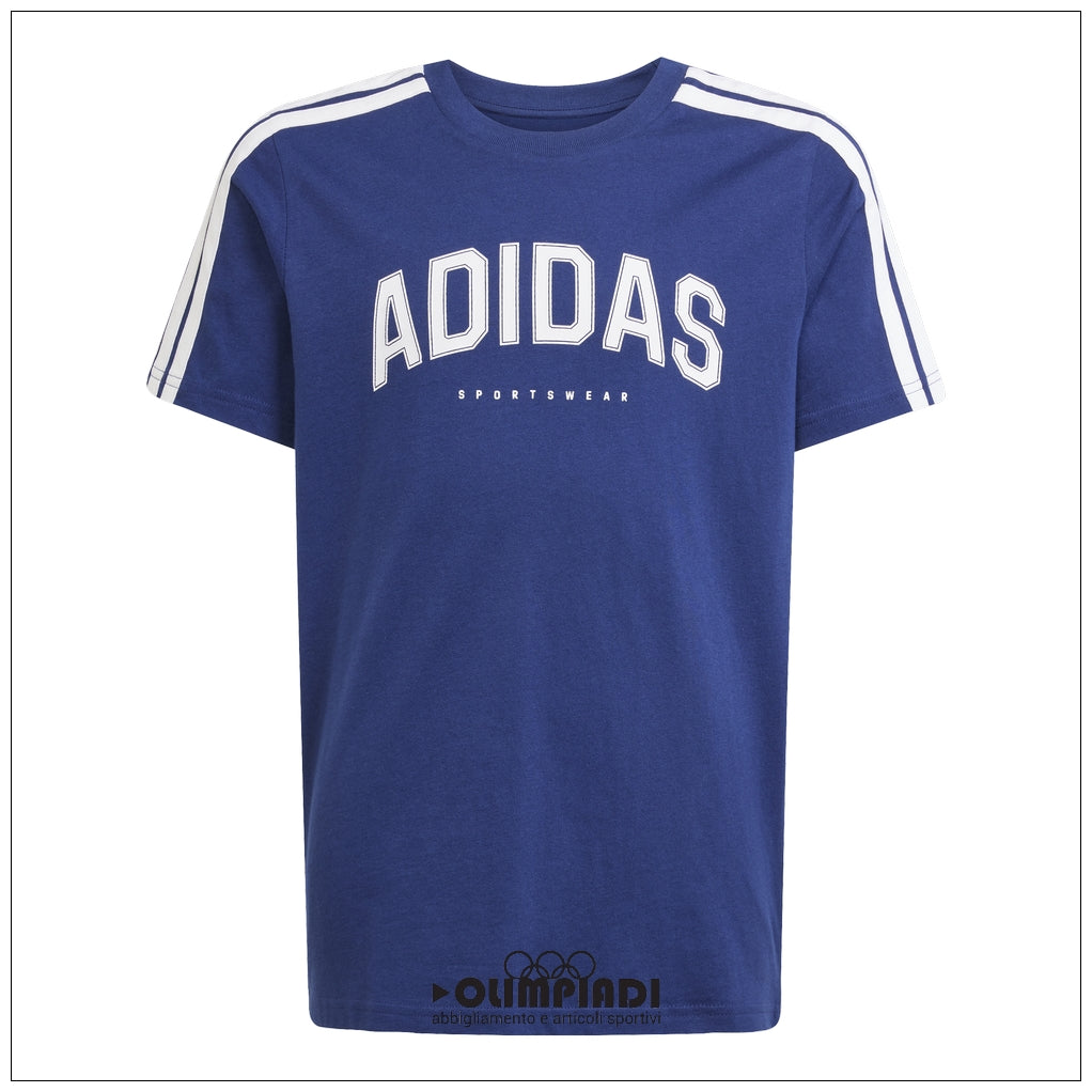 T-Shirt Ragazzo Adidas Collegiate Tee - JL6138 | Blu Scuro