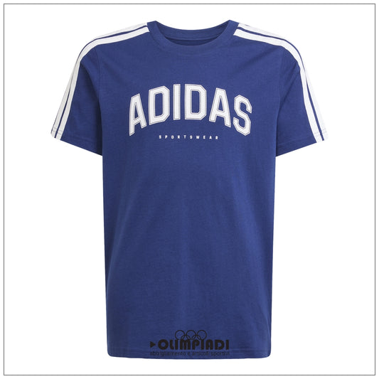 T-Shirt Ragazzo Adidas Collegiate Tee - JL6138 | Blu Scuro