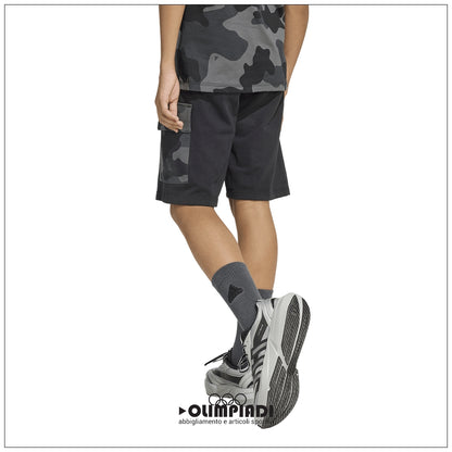 Pantaloncini Ragazzo Adidas Camo French Terry Shorts - KB6840 | Nero