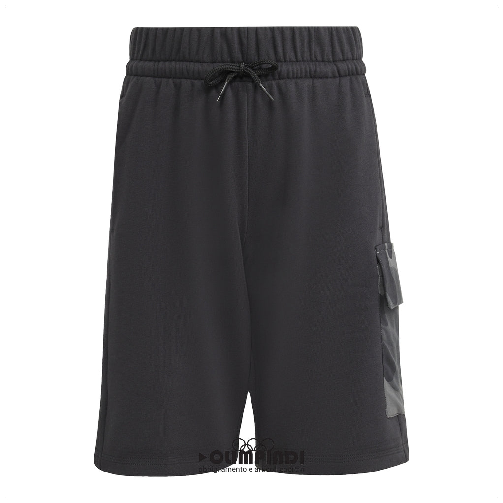 Pantaloncini Ragazzo Adidas Camo French Terry Shorts - KB6840 | Nero