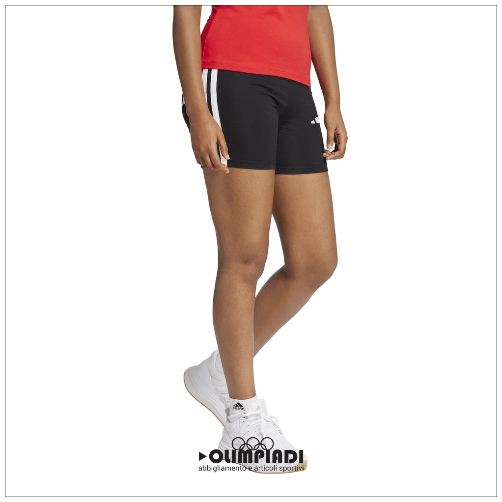 Pantaloncini Donna Adidas Essentials 3-Stripes Shorts - JE1223 | Nero