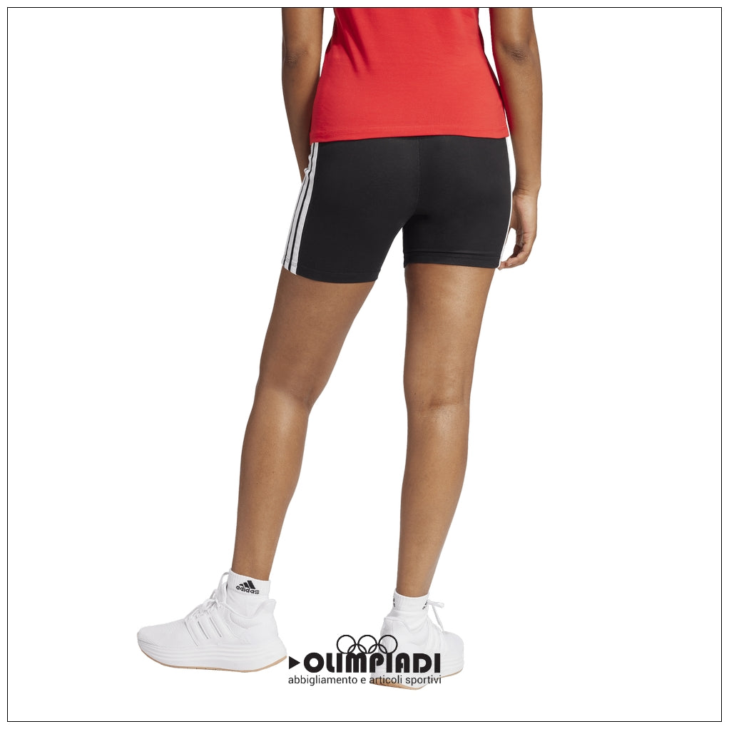 Pantaloncini Donna Adidas Essentials 3-Stripes Shorts - JE1223 | Nero