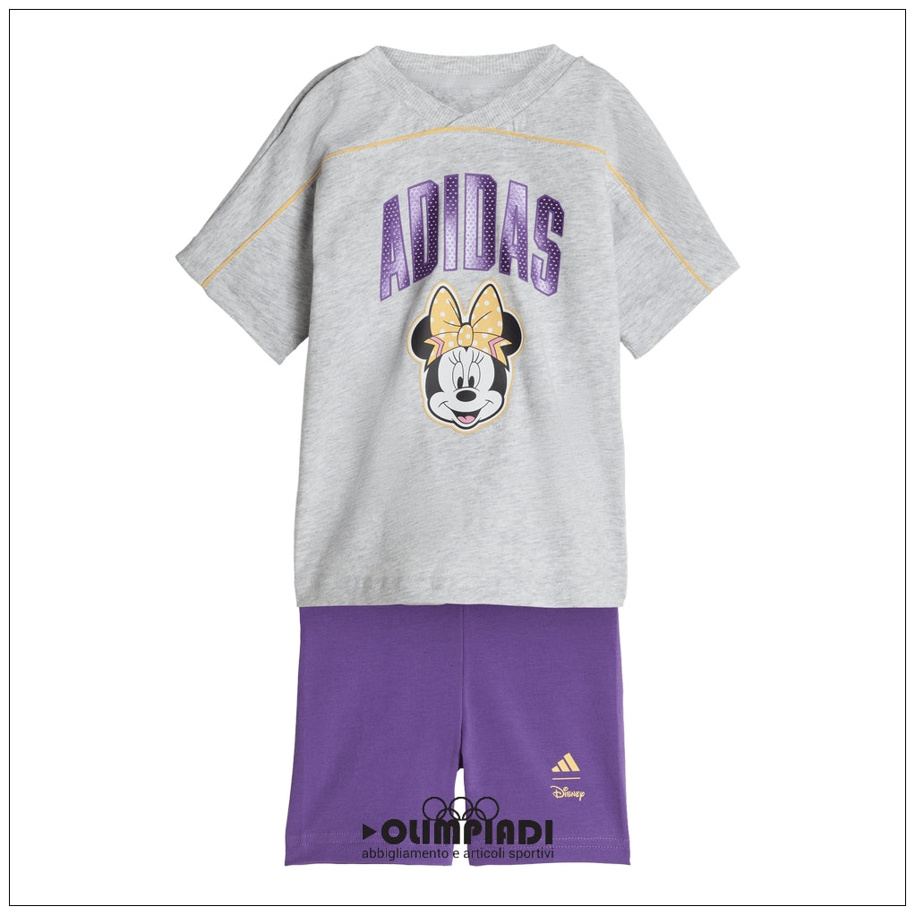 Completo Neonato Adidas Disney Mickey Mouse Jogger - JZ3549 | Bianco, Giallo e Viola