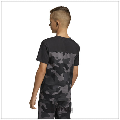 T-Shirt Ragazzo/a Adidas Camo Tee - KS1518 | Nero e Carbon