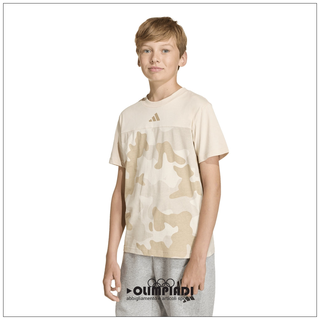 T-Shirt Ragazzo/a Adidas Camo Tee - KD3388 | Panna e Sabbia