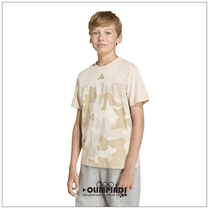 T-Shirt Ragazzo/a Adidas Camo Tee - KD3388 | Panna e Sabbia