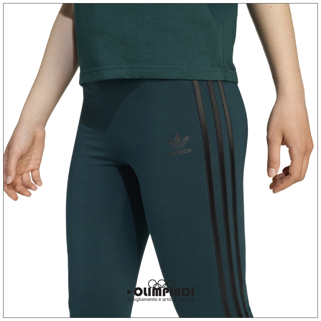 Leggings Svasati Donna Adidas Originals Flare - JV8617 | Verde Scuro