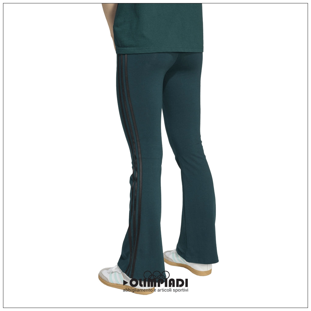 Leggings Svasati Donna Adidas Originals Flare - JV8617 | Verde Scuro