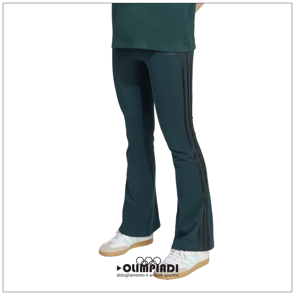 Leggings Svasati Donna Adidas Originals Flare - JV8617 | Verde Scuro
