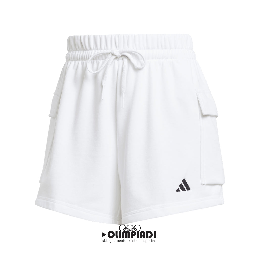 Pantaloncini Donna Adidas French Terry Shorts - JD9945 | Bianco