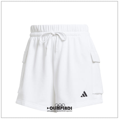 Pantaloncini Donna Adidas French Terry Shorts - JD9945 | Bianco