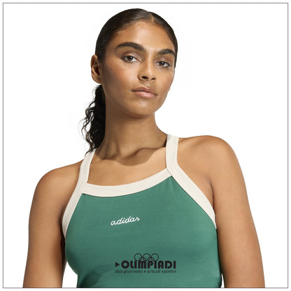 Canotta Crop Donna Adidas Tank Top - JZ0195 | Verde