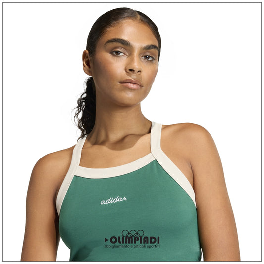 Canotta Crop Donna Adidas Tank Top - JZ0195 | Verde